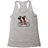 biking down main street Racerback Tank