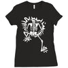 a skeleton crawling Ladies Fitted T-Shirt