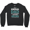 i'm a proud dad of freaking awesome welder Crewneck Sweatshirt