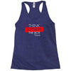 think outside the box thinker Racerback Tank