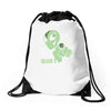 alien believe space sci fi ufo nerd Drawstring Bags
