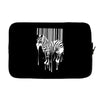 banksy street art zebra bar code Laptop sleeve