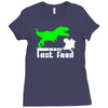 dino fast food  fun Ladies Fitted T-Shirt