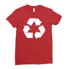 recycle symbol Ladies Fitted T-Shirt