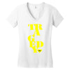 official steps tragedy t shirt s m l xl Women's V-Neck T-Shirt