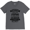 Super Cool Stepdad Of A Freaking Awesome Grandson V-Neck Tee