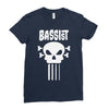 bassist skull Ladies Fitted T-Shirt