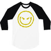 evil smiley emoticon 3/4 Sleeve Shirt