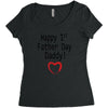 happy 1st father day Women's Triblend Scoop T-shirt