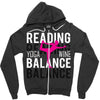 Reading Yoga Wine Balance Zipper Hoodie