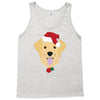 golden retriever dog with red santa's hat Tank Top