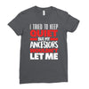 i tried to keep quiet but my ancestors Ladies Fitted T-Shirt
