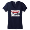 warning my farts Women's V-Neck T-Shirt