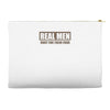 real men hunt for their food father's day hunting fishing funny Accessory Pouches