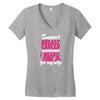 I Wear Pink For My Wife Women's V-Neck T-Shirt
