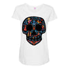loco coco skul Maternity Scoop Neck T-shirt
