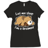 let me sleep Ladies Fitted T-Shirt