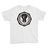 white and black Youth Tee