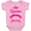 queens are born in january Baby Onesie