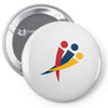 red blu yellow Pin-back button