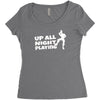 up all night playing battle gaming Women's Triblend Scoop T-shirt