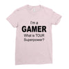 gamer baseball Ladies Fitted T-Shirt