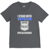 i stand with officer V-Neck Tee