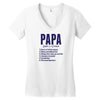 Papa Noun Definition Women's V-Neck T-Shirt