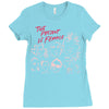 Women's March The Present is Female Ladies Fitted T-Shirt