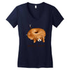 beagle bagel Women's V-Neck T-Shirt