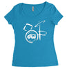 dw drum Women's Triblend Scoop T-shirt