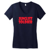 junglist soldier Women's V-Neck T-Shirt