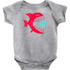 monster fish eats diver Baby Bodysuit