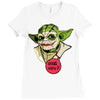 serious why so Ladies Fitted T-Shirt