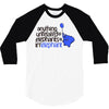 anything unrelated elephants 3/4 Sleeve Shirt