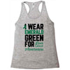 i wear emerald green for liver cancer awareness Racerback Tank