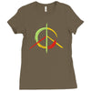 peace simbol Ladies Fitted T-Shirt