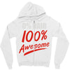 zero hair 100 awesome Zipper Hoodie