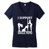 i support single moms Women's V-Neck T-Shirt