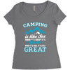 Camping Is Like Sex Women's Triblend Scoop T-shirt