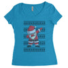 ugly santa dabbing Women's Triblend Scoop T-shirt