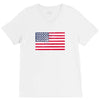 t-rex vintage american flag V-Neck Tee