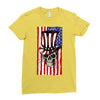 july 4th skull Ladies Fitted T-Shirt