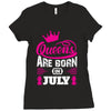 Queens Are Born in July Ladies Fitted T-Shirt
