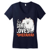 This Girl Loves Pomeranian Women's V-Neck T-Shirt