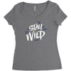 stay wild Women's Triblend Scoop T-shirt