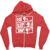 v3 eat sleep snap Zipper Hoodie