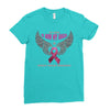 my hero is now my angel breast cancer awareness Ladies Fitted T-Shirt