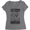 Veteran Don't Thank Me Thank My Grandpa Who Never Came Back Women's Triblend Scoop T-shirt