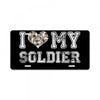 i love my soldier hunter camouflage License Plate